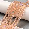 Transparent Electroplate Glass Beads Strands LS-GLAA-F029-4mm-D15-4