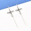 Viking Knot 316 Stainless Steel Ear Wrap Crawler Hook Earrings AJEW-C044-19AS-1