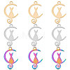 30Pcs 3 Colors 304 Stainless Steel Pendants STAS-BBC0001-40-1