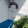 Glass Teardrop Pendant Decoration DJEW-PW0019-05K-1
