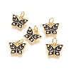 Brass Micro Pave Cubic Zirconia Charms ZIRC-G161-05G-01-1