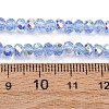 Electroplate Transparent Glass Beads Strands EGLA-A046-01A-20-4
