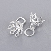 Flower Rack Plating Brass Filigree Bead Cap Bails LS-KK-L102-27S-2