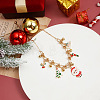 Alloy Enamel Santa Claus Christmas Tree Candy Cane Pendant Bib Necklaces for Women FS-WG5D6F3-01-1