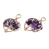 Natural Amethyst Pendants G-T131-97B-09-1