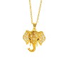 Brass Micro Pave Clear Cubic Zirconia Pendant Necklaces for Women WG89B22-03-2