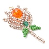 Beaded Tulip Charms PALLOY-MZ00449-03-3