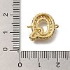Brass Micro Pave Cubic Zirconia Letter Links KK-I717-04Q-3