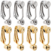 SUNNYCLUE 20Pcs 2 Styles 304 Stainless Steel Clip-on Earring Converters Findings STAS-SC0006-83-1