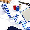Polyester Tartan Pattern Ribbon OCOR-WH0078-540A-4