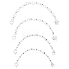 4Pcs 4 Style Acrylic Beaded Knitting Row Counter Chains with Alloy Sheep Charm HJEW-AB00664-1