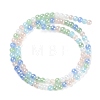 Transperant Electroplate Glass Beads Strands GLAA-P056-4mm-B02-2