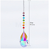 Chakra Theme K9 Crystal Glass Big Pendant Decorations HJEW-PW0001-019C-1