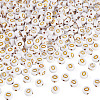 500Pcs Plating Acrylic Beads PACR-TADJ0001-01O-1