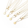 304 Stainless Steel Moon Pendant Triple Layered Necklace with Glass for Women NJEW-JN03871-1