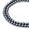 Round Non-magnetic Synthetic Hematite Beads Strands G-PH0012-6mm-2