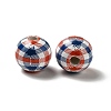 Independence Day Theme Schima Wood European Beads WOOD-G014-28-2