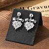 Brass Clear Cubic Zirconia Stud Earrings EJEW-D301-06P-04-3