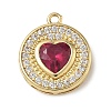 Brass Micro Pave Cubic Zirconia Pendants KK-CBA74BF-12G-01B-1