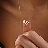 Simple Style Adjustable 316L Surgical Stainless Steel Heart and Initial Pendant Necklaces for Women WG95AEF-19-2