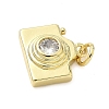 Brass Pave Cubic Zirconia Pendants KK-Z120-58B-G-2