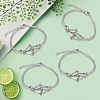 6Pcs 201 Stainless Steel Macrame Pouch Braided Gemstone Holder Bracelet Making BJEW-SC0001-72-7