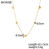 Heart 304 Stainless Steel Cable Chain Necklaces STAS-OY016-75G-2