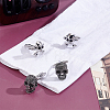 2 Pairs 2 Styles Brass Cufflinks AJEW-AR0005-65-4
