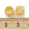 Rack Plating Brass Micro Pave Clear Cubic Zirconia European Beads KK-L215-324G-2