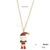 Christmas Alloy Enamel with Rhinestone Red Pendant Necklaces for Women FS-WGC0976-01-2