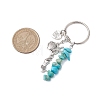 Alloy with Synthetic Turquoise Marine Theme Keychain KEYC-JKC00848-01-3