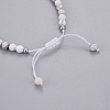 Natural Howlite Braided Bead Bracelets BJEW-I275-A01-4