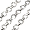 304 Stainless Steel Textured Ring Link Chains CHS-K023-11A-P-1