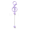 Spray Painted Alloy Bar Beadable Keychain for Jewelry Making DIY Crafts KEYC-A011-02-3