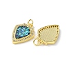 Brass Micro Pave Cubic Zirconia Pendants KK-A197-04G-2