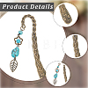 12Pcs Zinc Alloy Hook Bookmarks AJEW-SC0004-42-5