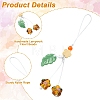 5Pcs 5 Colors Handmade Lampwork with Transparent Glass Bead Pendant Decorations HJEW-YW00463-3