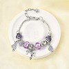 Alloy European Beads Charm Bracelets BJEW-F495-17P-1