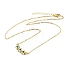 Brass Glass Triple Star Pendant Necklaces KK-CBAB173-03G-12-4
