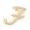Brass Micro Pave Clear Cubic Zirconia Pendants CU-CBA8481-01G-F-2
