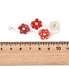 Baking Paint Glass Seed Beaded Big Pendants PALLOY-MZ01393-03-3