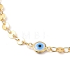 Evil Eye Brass Enamel Link Bracelets BJEW-JB05741-2