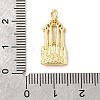 Brass Micro Pave Clear Cubic Zirconia Pendants KK-Z147-15G-3