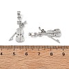 Brass Micro Pave Clear Cubic Zirconia Pendants CU-L277-09P-3