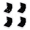 Plastic Cufflink Packing Boxes with Flip Hinged Lid CON-WH0100-51B-1
