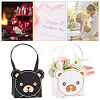 8Pcs 2 Colors Bear Bouquet Packaging Handbag Holder ABAG-BC0001-43-7