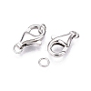 Anti-Tarnish 925 Sterling Silver Lobster Claw Clasps STER-N016-40P-2