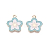 Light Gold Plated Alloy Enamel Pendants PALLOY-N176-28A-RS-1