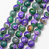 Natural Fire Crackle Agate Bead Strands G-K166-06F-10mm-09-1
