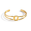 Vintage Square 104 Stainless Steel Cuff Bangles for Women TV6485-5